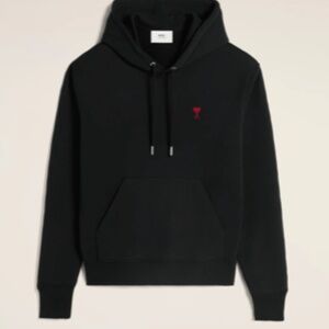 Black Hoodie with Red Logo